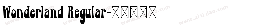 Wonderland Regular字体转换